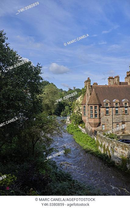 Scotland. Edinburgh. The Dean Village is a tranquil green oasis on the Water of Leith, only five minutes walk from Princes Street