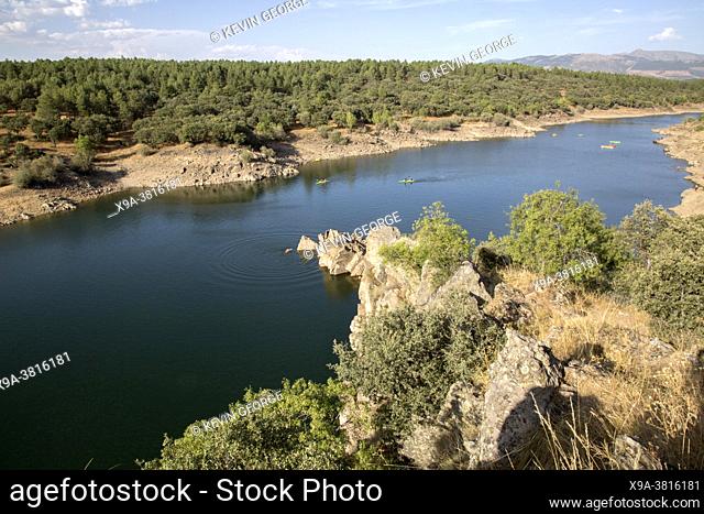 Viewpoint and View at Lozoya River; Buitrago; Madrid; Spain