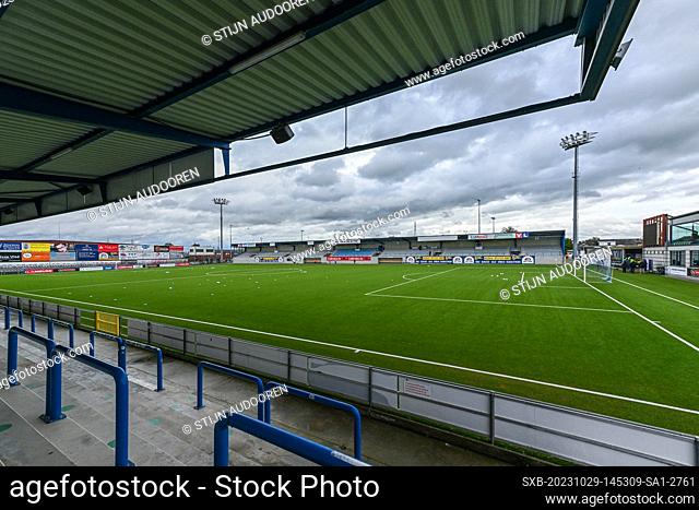Stade de la Cite de lOie in Vise pictured before a soccer game between SL16 FC and KMSK Deinze during the 10th matchday in the Challenger Pro League 2023-2024...