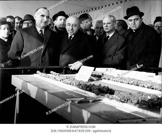 Feb. 18, 1965 - Paris, France - President of the French Republic GEORGES POMPIDOU begins construction for new subway line