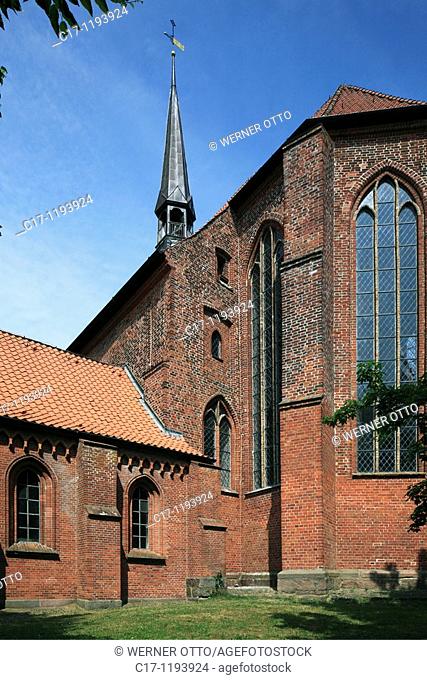 Germany, Bordesholm, Bordesholm Lake, Dosenmoor, nature reserve Westensee, Schleswig-Holstein, monastery church, former Augustinian monastery, hall church