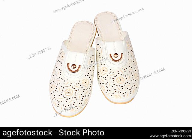 Women#39;s summer shoes isolated on white background