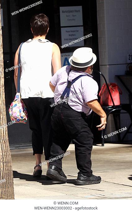 Danny Woodburn and Rachel Goldberg taking a walk in Los Angeles Featuring: Danny Woodburn, Rachel Goldberg Where: Los Angeles, California