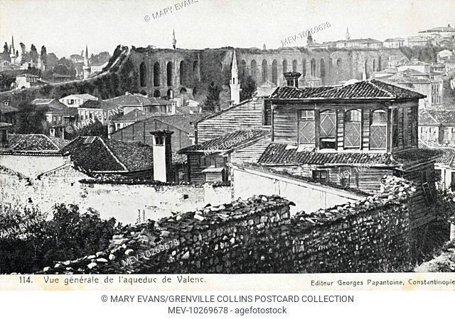 The Aqueduct of Valens - Constantinople. Built by Emperor Valens in about 375 AD. Water tapped from streams outside the city