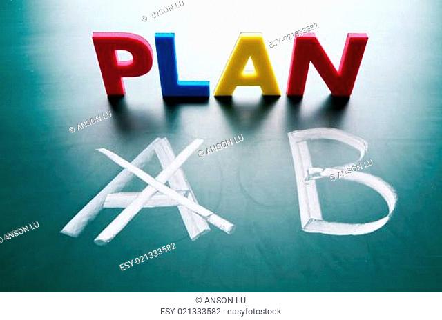 Crossing out Plan A and writing Plan B
