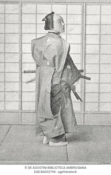 Samurai, Japan, photograph from L'Illustrazione Italiana, Year XXII, No 1, January 6, 1895