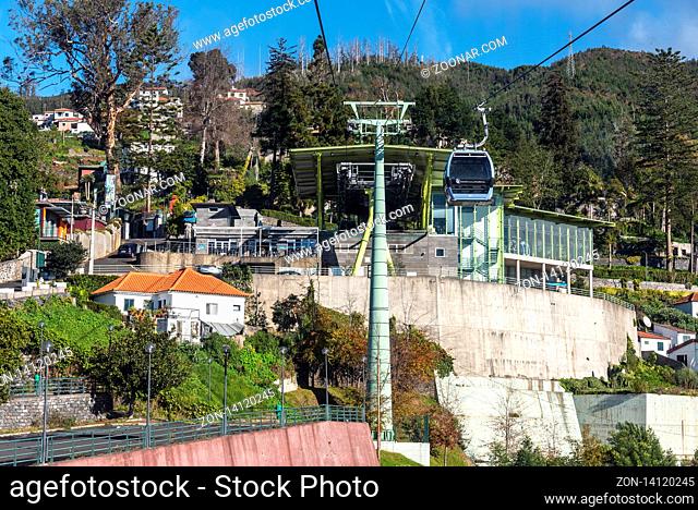 cable car station, Monte, Funchal, Madeira, Portugal, Europe, Seilbahnstation, Monte, Funchal, Madeira, Portugal, Europa