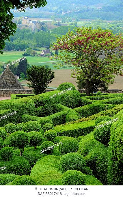 Gardens of Marqueyssac Castle, Vezac, New Aquitaine, France, 19th century