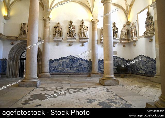 Alcobaça, Santa Maria monastery (12-18th century, gothic and baroque). Kings room. World Heritage Site. Leiria, Portugal