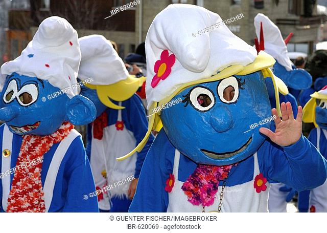 The Smurfs, carnival parade