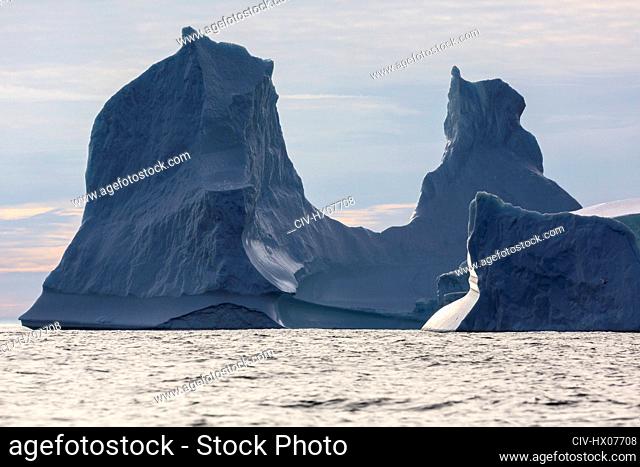 Majestic iceberg formations Atlantic Ocean Greenland