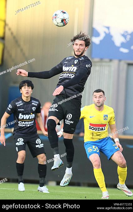 Oostende's Fraser Hornby pictured in action during a soccer match between KVC Westerlo and KV Oostende, Saturday 12 November 2022 in Westerlo