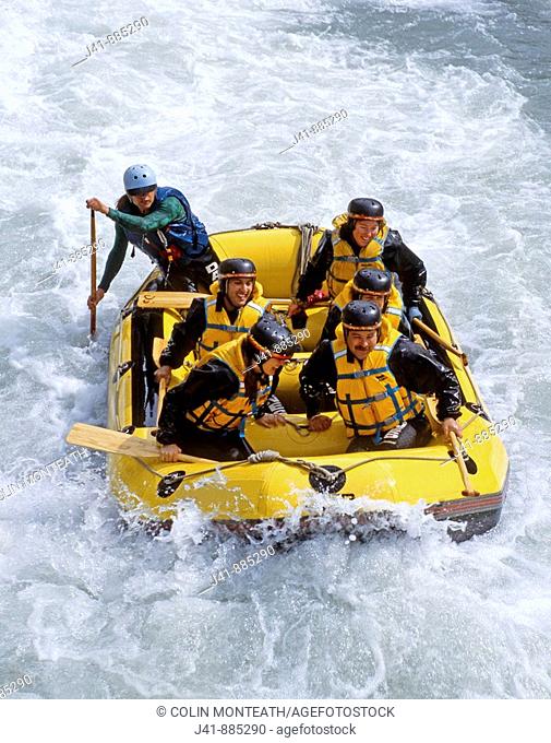 Rafting on the Shotover River near Queenstown New Zealand