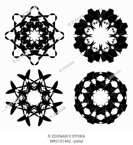 Abstract Black Ornaments