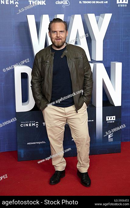 Axel Stein attends to 'Way Down' 'Asalto a la Casa de Moneda' photocall on November 10, 2021 in Madrid, Spain