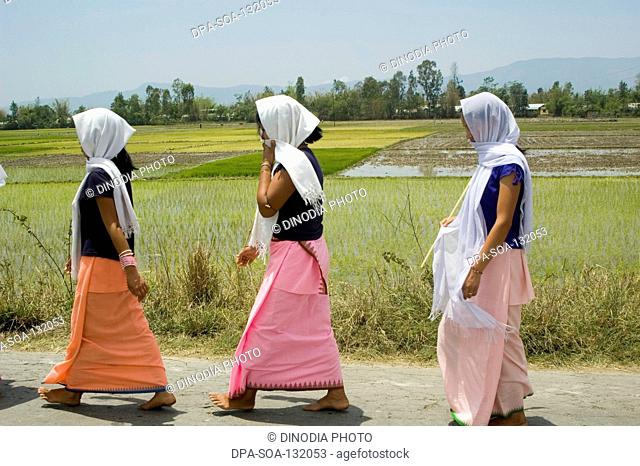 Manipuri women have organized themselves as Meira Paibis (torch bearers) to fight for their rights as woman ; Imphal ; Manipur ; India
