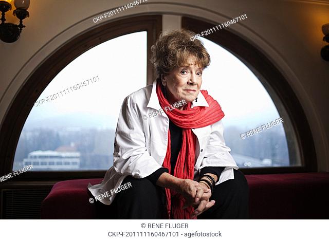 ***FILE PHOTO*** Vlasta Chramostova (born 17 November 1926), Czech film and theatre actress in Prague, Czech Republic, November 15, 2011
