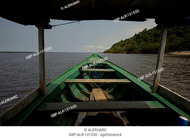 Boat Navigating, Cuieiras River, Manaus, Amazônia, Amazonas, Brazil