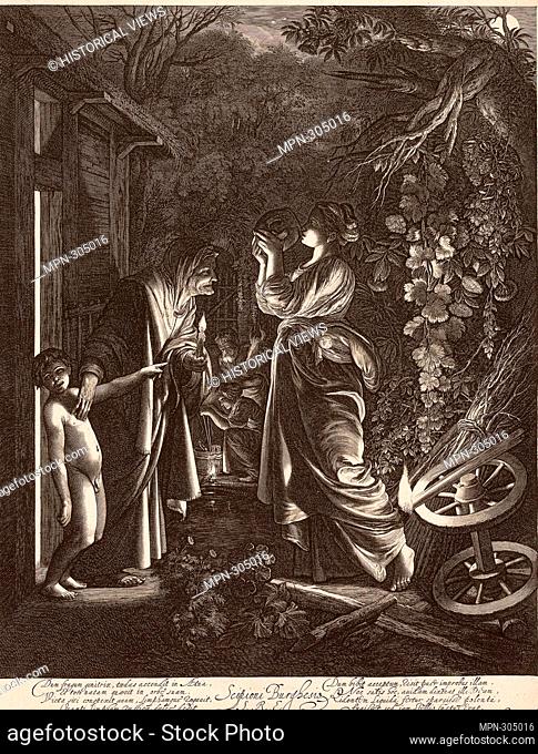 Author: Hendric de Goudt. The Mocking of Ceres - 1610 - Hendrik Goudt (Dutch, 1583-1648) after Adam Elsheimer (German, 1578-1610)