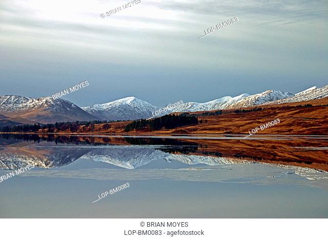 Scotland, Argyll and Bute, Loch Tulla, Loch Tulla reflections