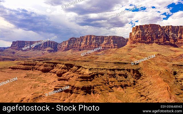 High buttes look over the desert near Marble Canyon in northern Arizona