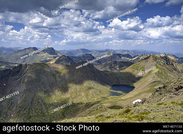 Views from the summit of Pic Peric (Capcir, Pyrenees-Orientales, France)