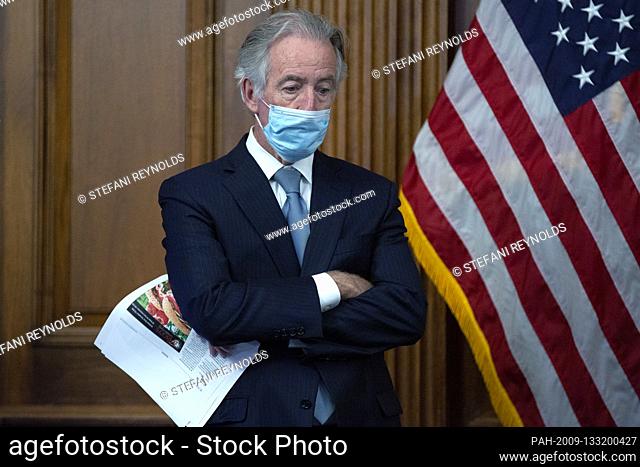 United States Representative Richard Neal (Democrat of Massachusetts) listens during a news conference on the Moving Forward Act at the United States Capitol in...