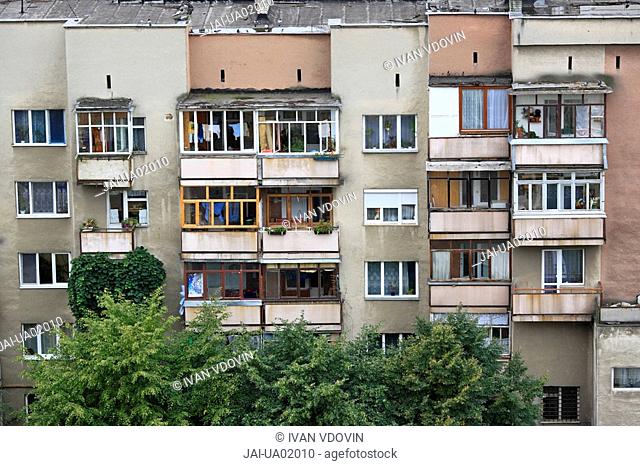 Apartment buildings, Uzhhorod, Zakarpattia Oblast Transcarpathia, Ukraine