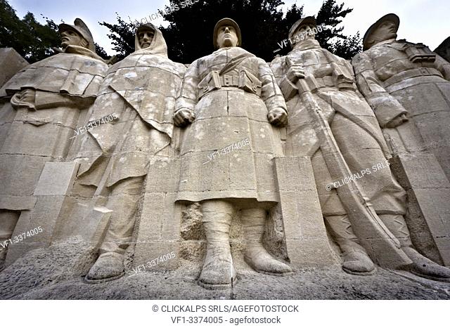The ""Monument aux morts de Verdun"" (Monument to the Dead of Verdun) symbolizes the slogan of the French army during the battle of Verdun: ""They Shall not...
