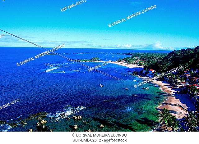 Air View, Beach, Morro de São Paulo, Bahia, Brazil