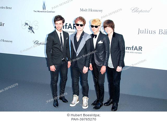 Ian Keaggy (l-r), Nash Overstreet, Ryan Follese and Jamie Follese of Hot Chelle Rae attend amfAR's 20th Annual Cinema Against AIDS Gala during the 66th Cannes...