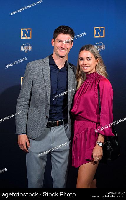 Belgian Brent Van Moer of Lotto Soudal pictured at the blue carpet of the 'Flandrien' award ceremony for the best Belgian cyclist of the 2022 cycling season