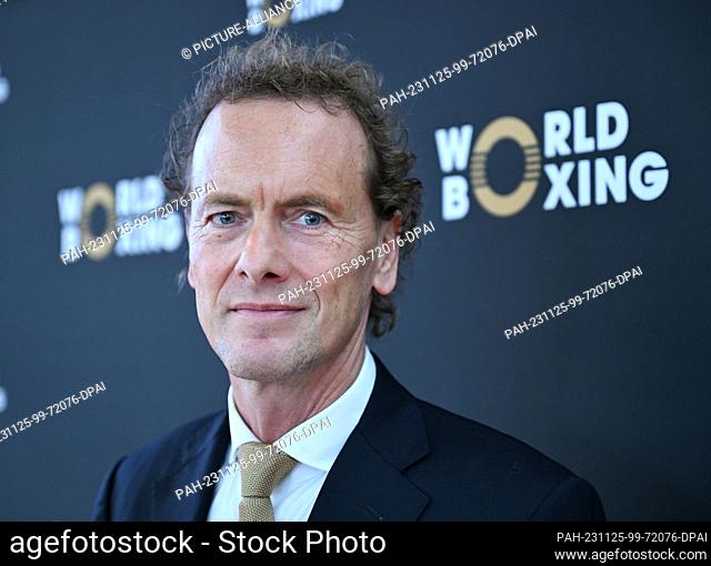 25 November 2023, Hesse, Frankfurt/Main: Boris van der Vorst from the Netherlands, candidate for the post of president, takes part in the founding congress of...