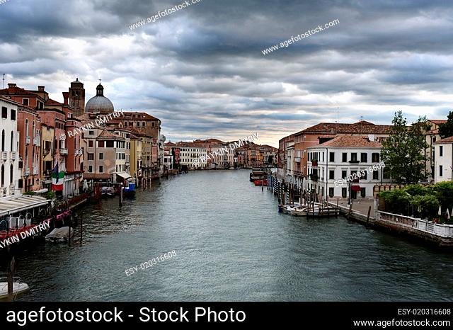 Venetian landscape. View of Canal Grande