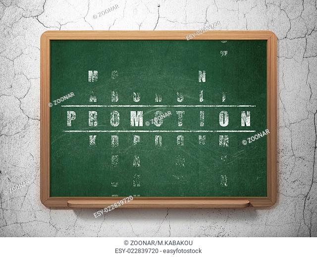 Marketing concept: word Promotion in solving Crossword Puzzle