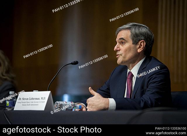 Steven L. Lieberman, M.D., Acting Principal Deputy Under Secretary for Health, Veterans Health Administration responds to questions during a Senate Committee on...