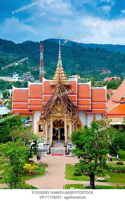 Wat Chalong most important buddist temple in Phuket, Thailand