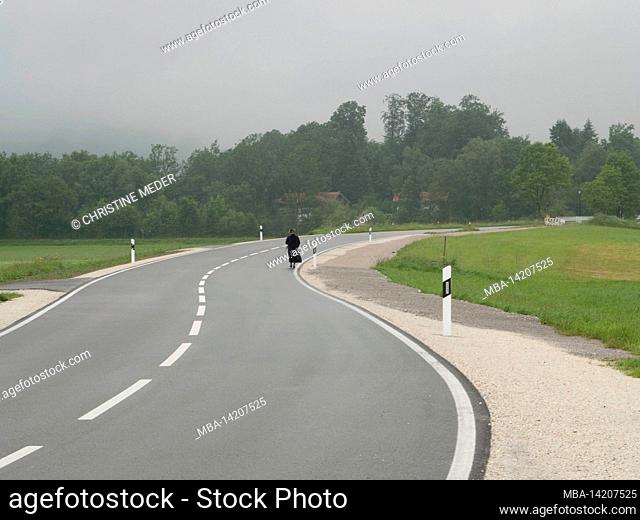 Way home, after the church, Chiemgau, woman in costume
