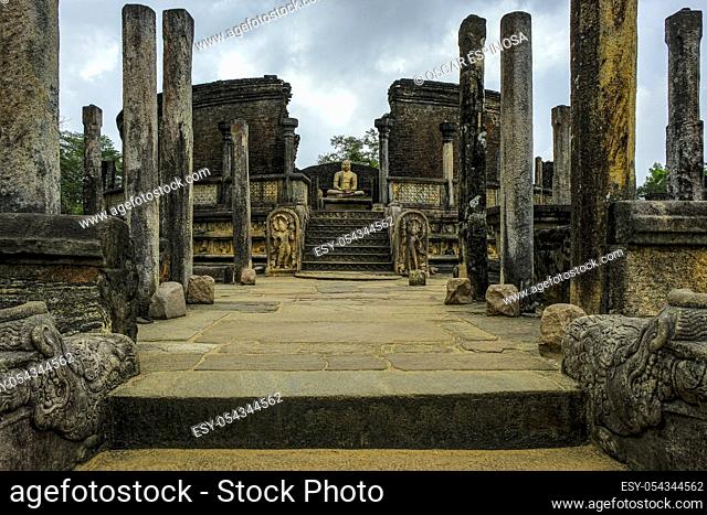 Vatadage Buddhist temple in Polonnaruwa, Sri Lanka