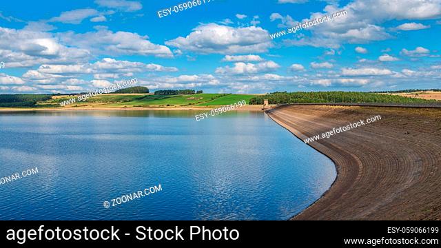 The dam of the Derwent Reservoir, County Durham, England, UK