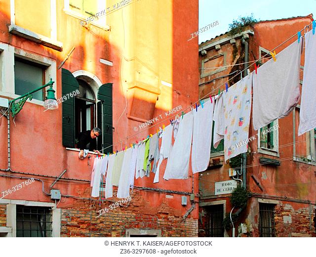 Laundry in Venice, Italy, Eu