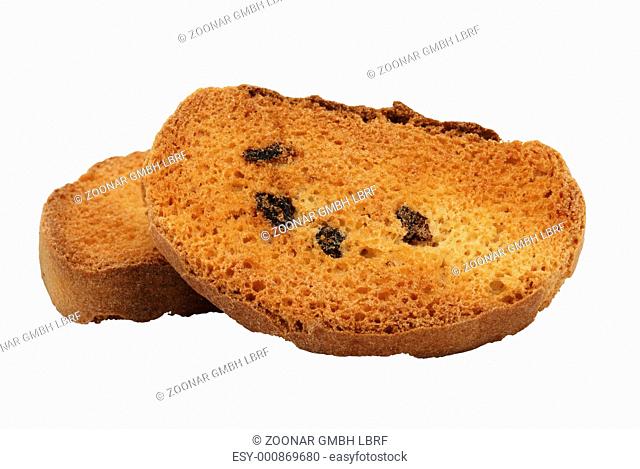Rusks isolated on white