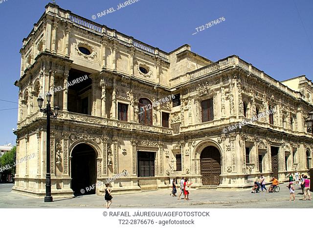Sevilla (Spain). Exterior of the Town Hall of the city of Seville