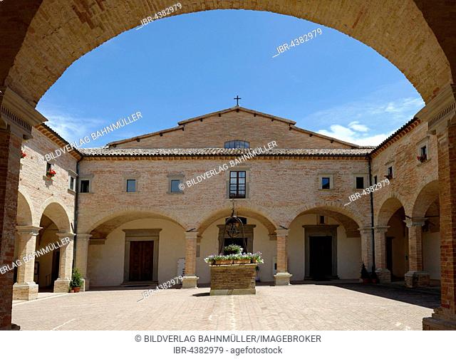 Courtyard, Basilica of Sant'Ubaldo, Gubbio, Umbria, Italy