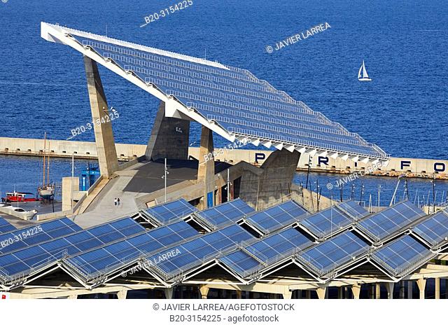 Photovoltaic pergola, by Elias Torres & José Antonio Martínez Lapeña, Forum, Barcelona, Catalunya, Spain, Europe