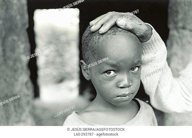 Child at village near Cameroon border. Nigeria