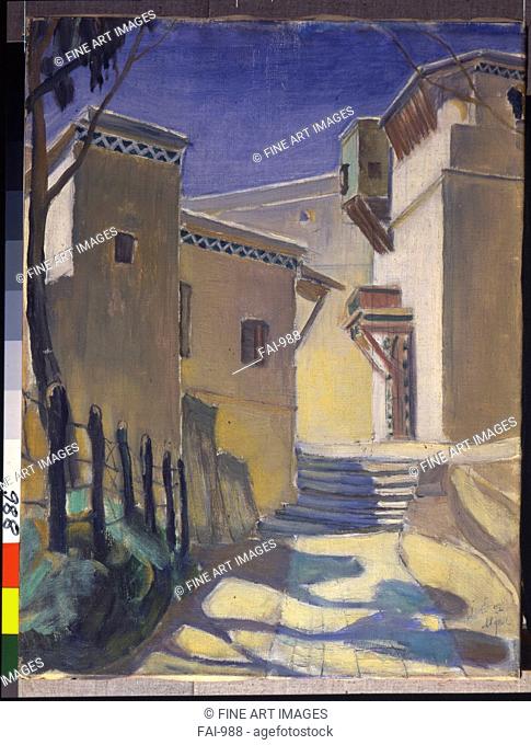 Casbah. Algeria. Petrov-Vodkin, Kuzma Sergeyevich (1878-1939). Oil on canvas. Russian Painting, End of 19th - Early 20th cen. . 1907. Regional M