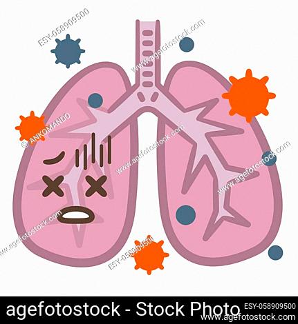 Lungs cartoon character Stock Photos and Images | agefotostock