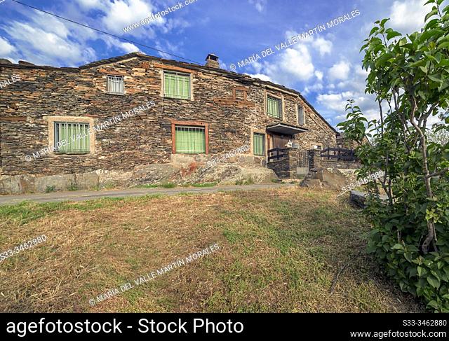 Typical house in Campillo de Ranas. Guadalajara. Spain. Europe