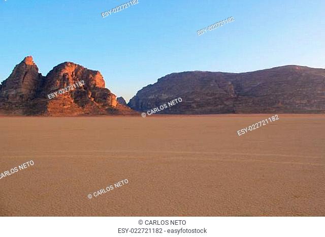 Wadi Rum Desert beautiful landscape. Jordan